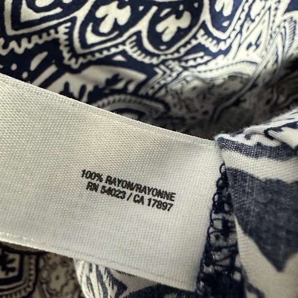 Old Navy Women's Dress 3X Rayon Sleeveless Blue Paisley Swimsuit Cover w/Tie-up - Picture 5 of 10